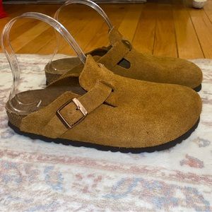 Birkenstock Suede Boston Clogs